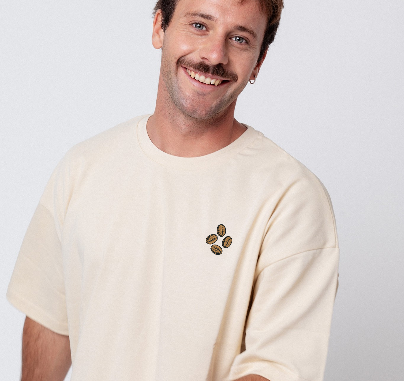 Coffee Beans | Heavy Oversized Bio Baumwoll T-Shirt