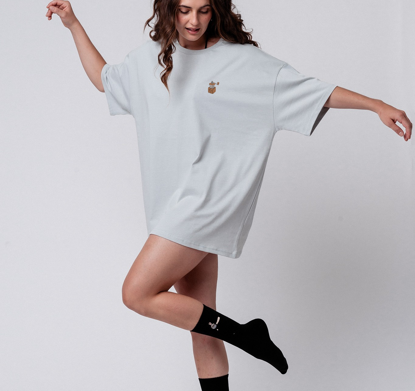 Kaffeemühle | Heavy Oversized Bio Baumwoll T-Shirt