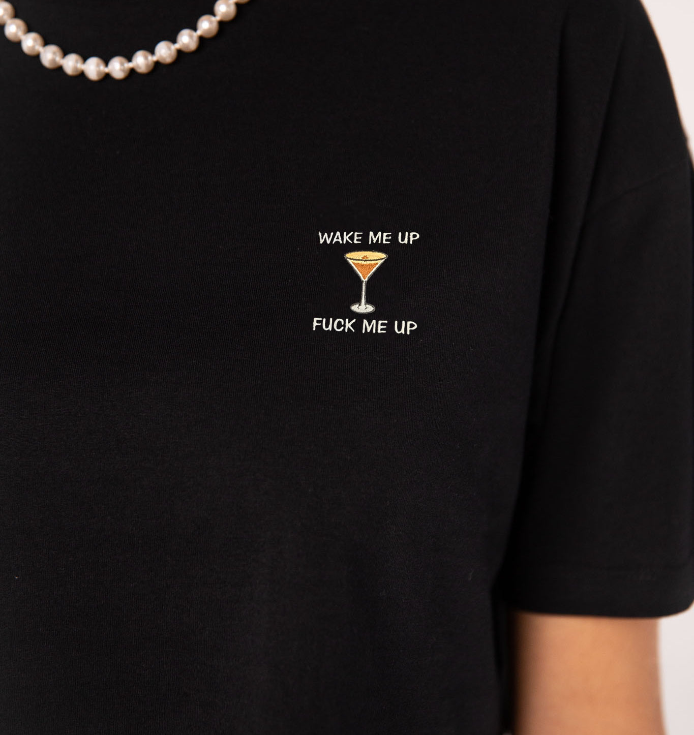 TAILORED TASTES Espresso Martini | Besticktes Bio Baumwoll Crop Top