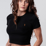 Dönerspieß | Besticktes Bio Baumwoll Cropped T-Shirt