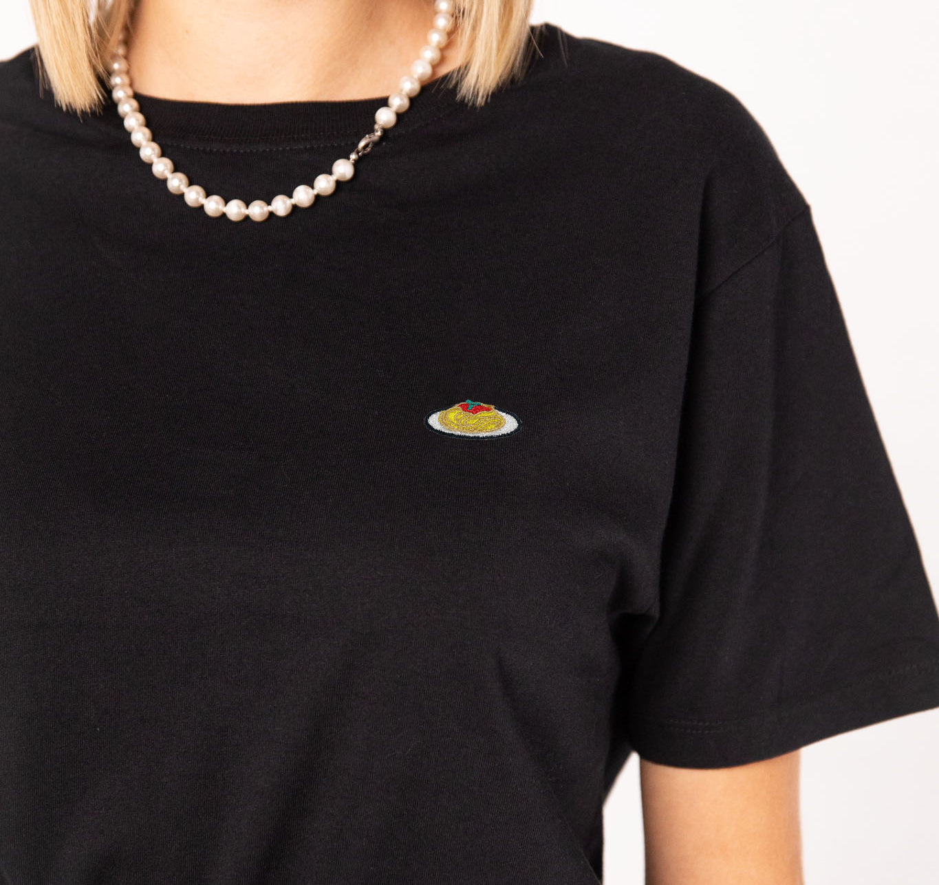 Pasta | Besticktes Bio Baumwoll Unisex T-Shirt