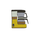 Filter coffee machine | Embroidered organic cotton T-shirt
