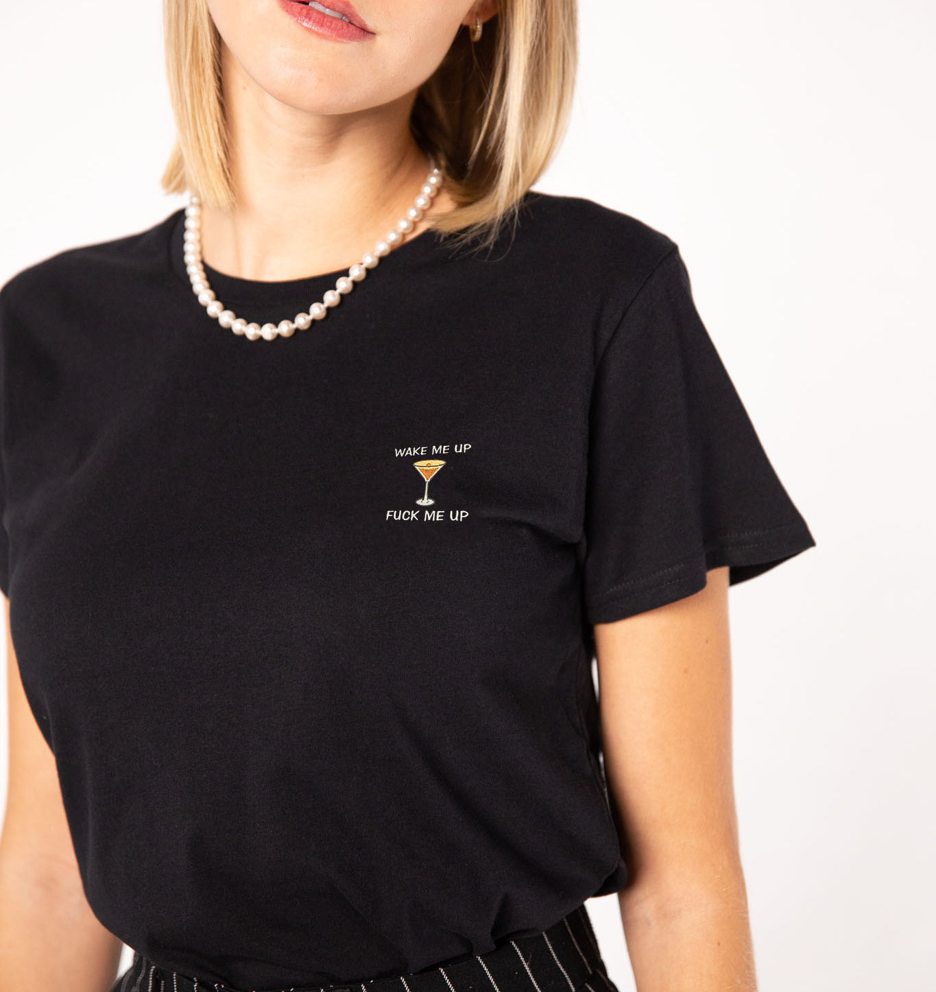 TAILORED TASTES Espresso Martini | Besticktes Frauen Bio Baumwoll T-Shirt