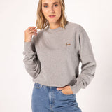 Screen carrier & tamper | Embroidered organic cotton women's sweater