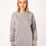 Screen carrier & tamper | Embroidered organic cotton women's sweater