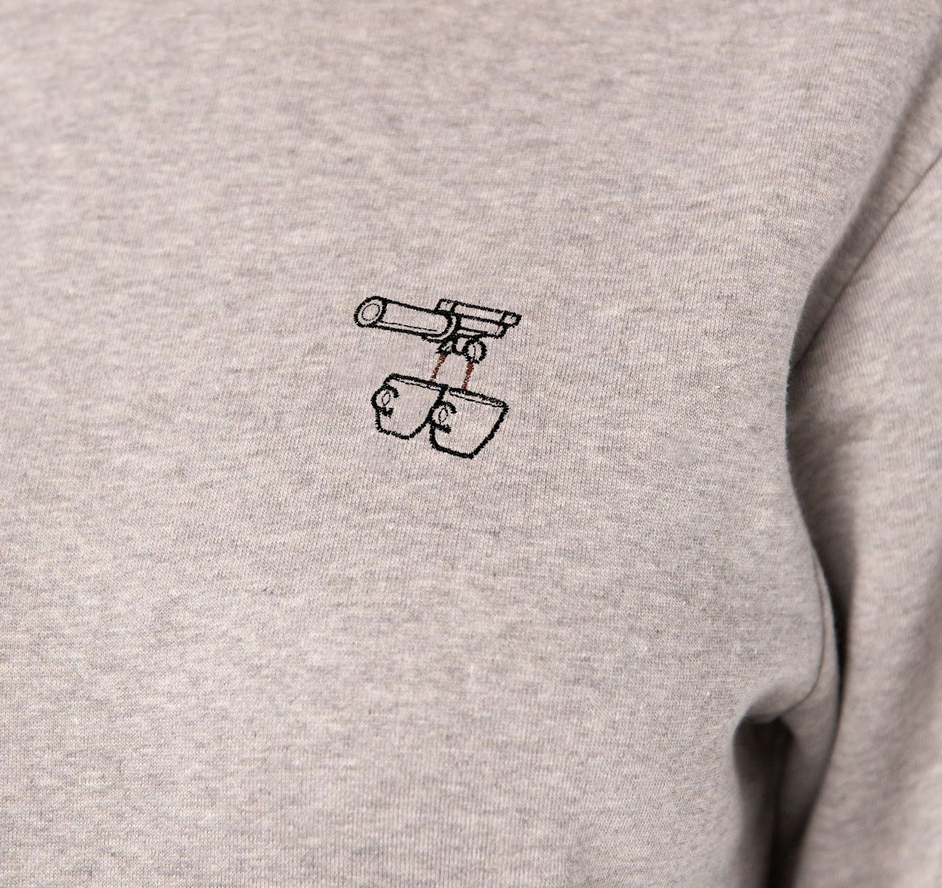 Due Caffè | Bestickter Bio-Baumwoll Frauen Pullover