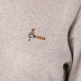 Screen carrier & tamper | Embroidered organic cotton women's sweater