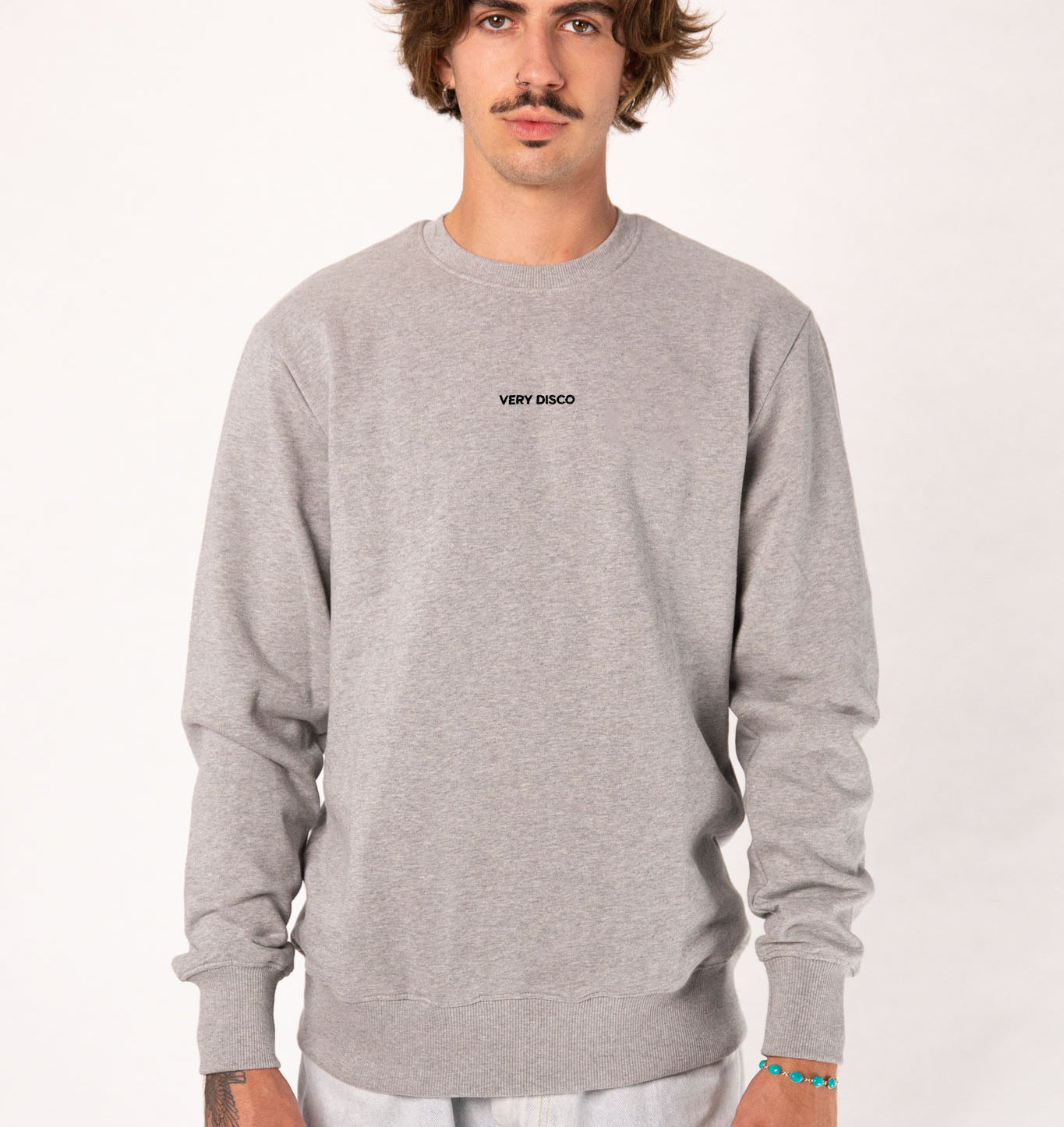 Very Disco | Bestickter Bio-Baumwoll Unisex Pullover