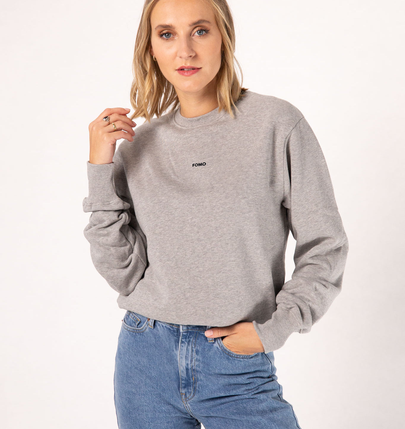 Fomo | Embroidered organic cotton women's sweater