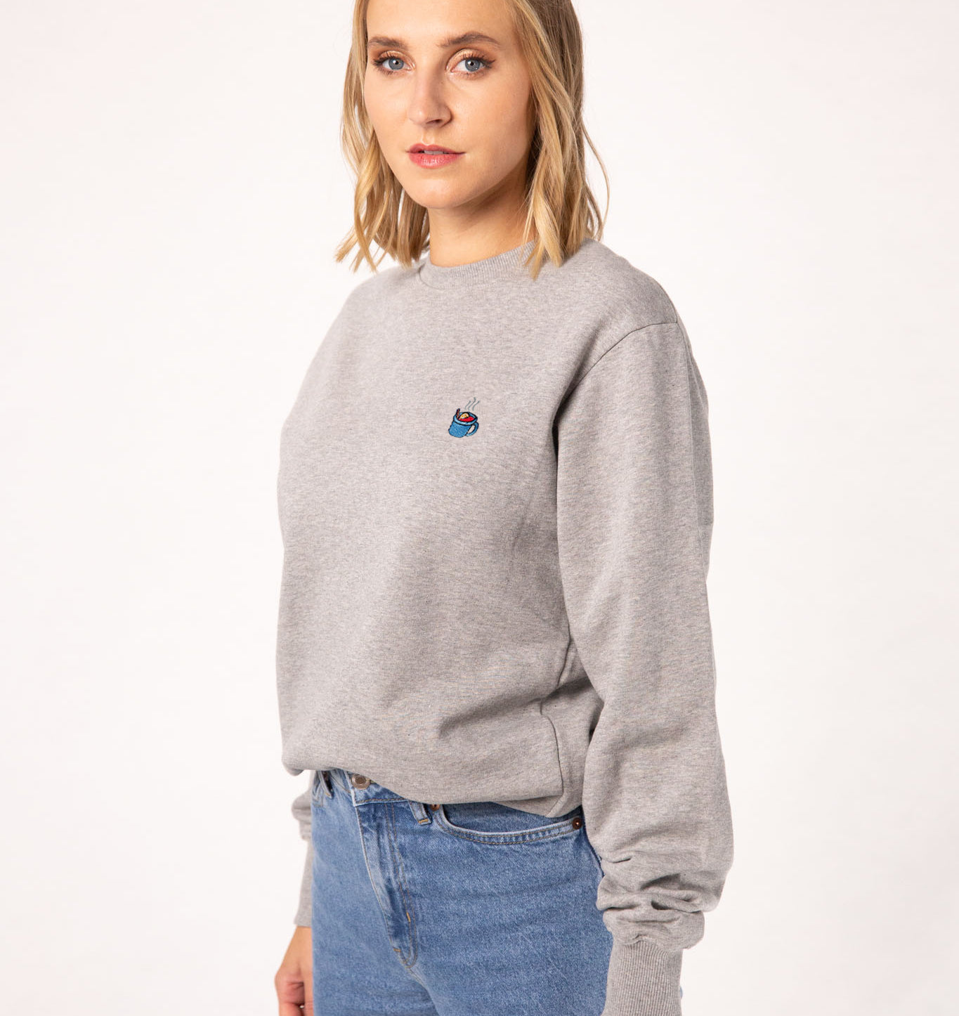 Glühwein | Embroidered organic cotton women's sweater