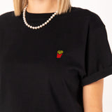 Pommes | Besticktes Bio Baumwoll Frauen T-Shirt