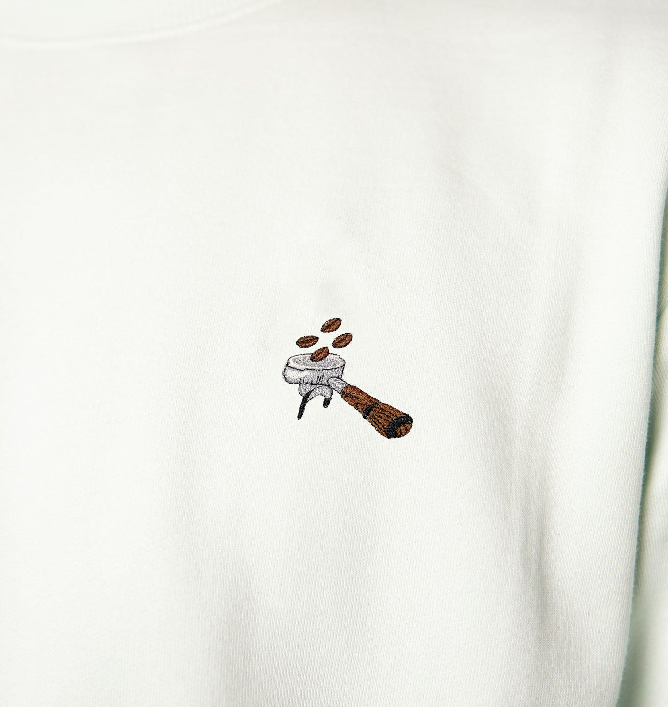 Siebträger Beans | Bestickter Bio-Baumwoll Unisex Pullover