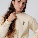Espressokocher Boom | Bestickter Bio-Baumwoll Unisex Pullover