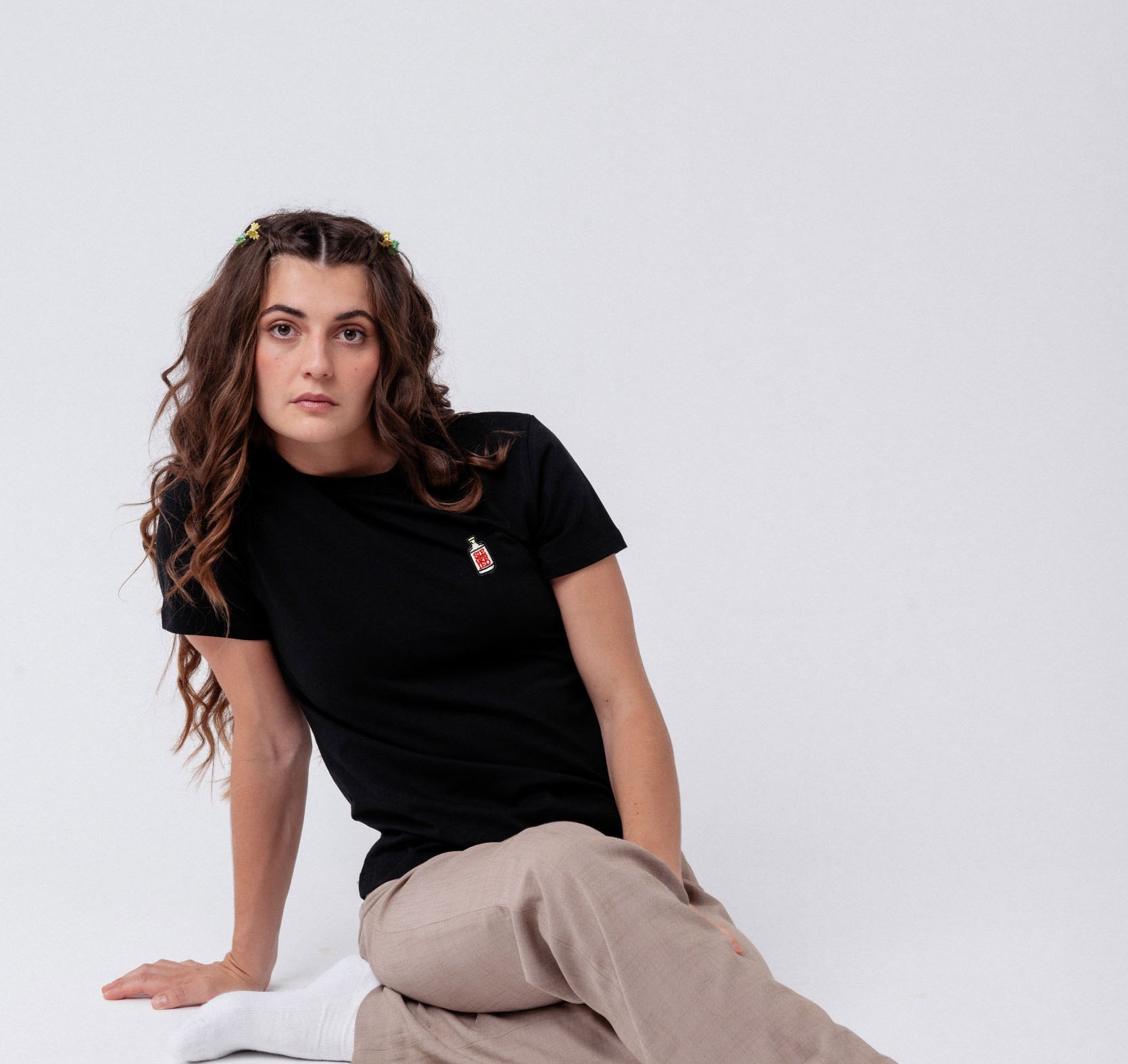 Siegfried Gin | Besticktes Bio Baumwoll Frauen T-Shirt