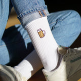 Maßkrug | Embroidered organic cotton socks