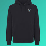 Liquid Coffee | Embroidered Organic Cotton Men Hoodie