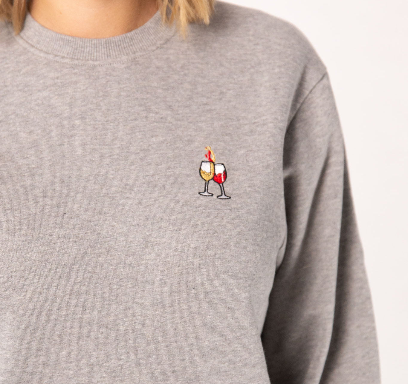 Wine Duet | women's Embroidered Organic Cotton Sweater
