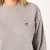 Wine Duet | women's Embroidered Organic Cotton Sweater