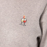 Wine Duet | women's Embroidered Organic Cotton Sweater