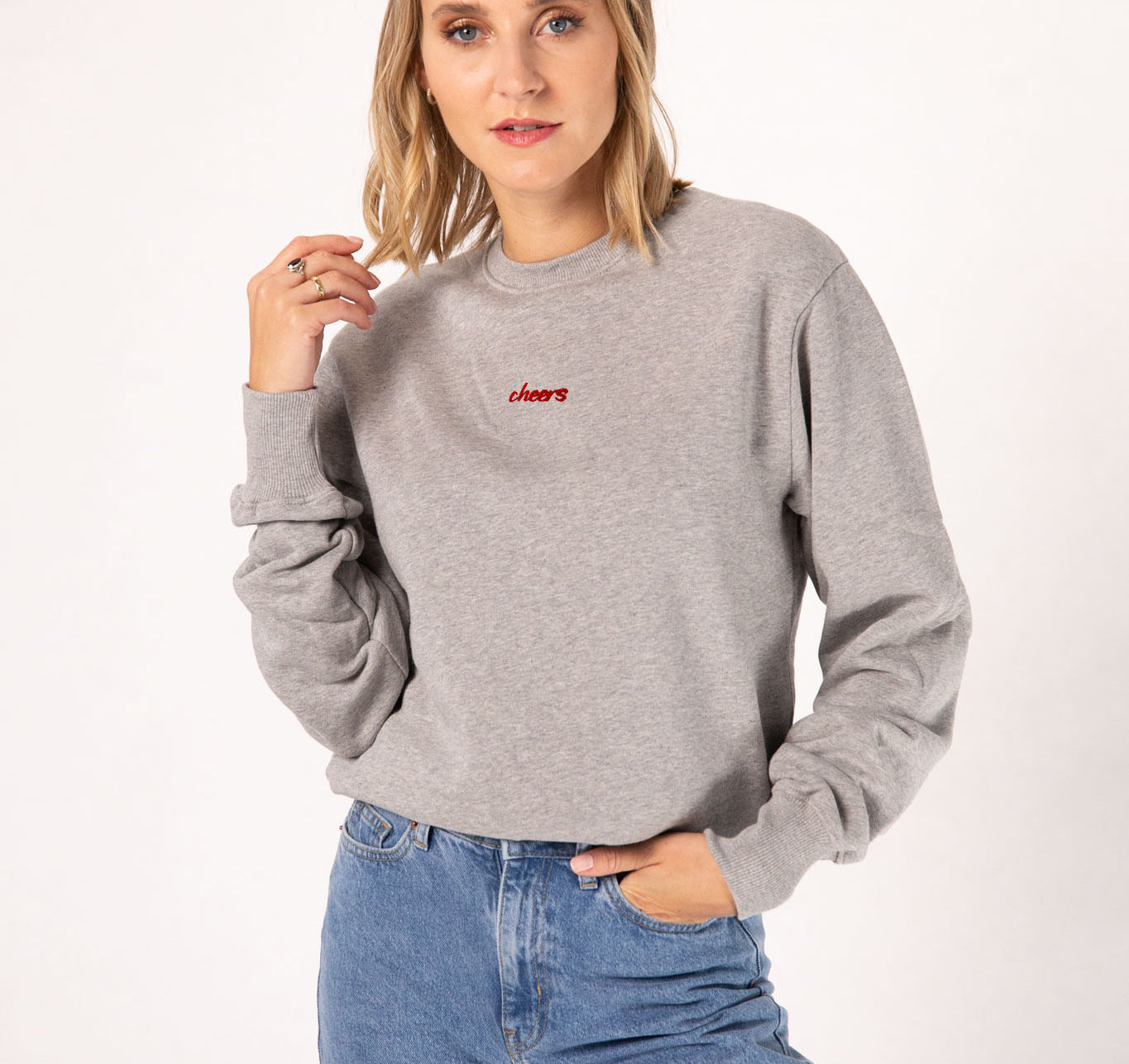 Cheers Collection | Embroidered Organic Cotton Women's Sweater