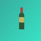 Wine bottle | Embroidered organic cotton bag