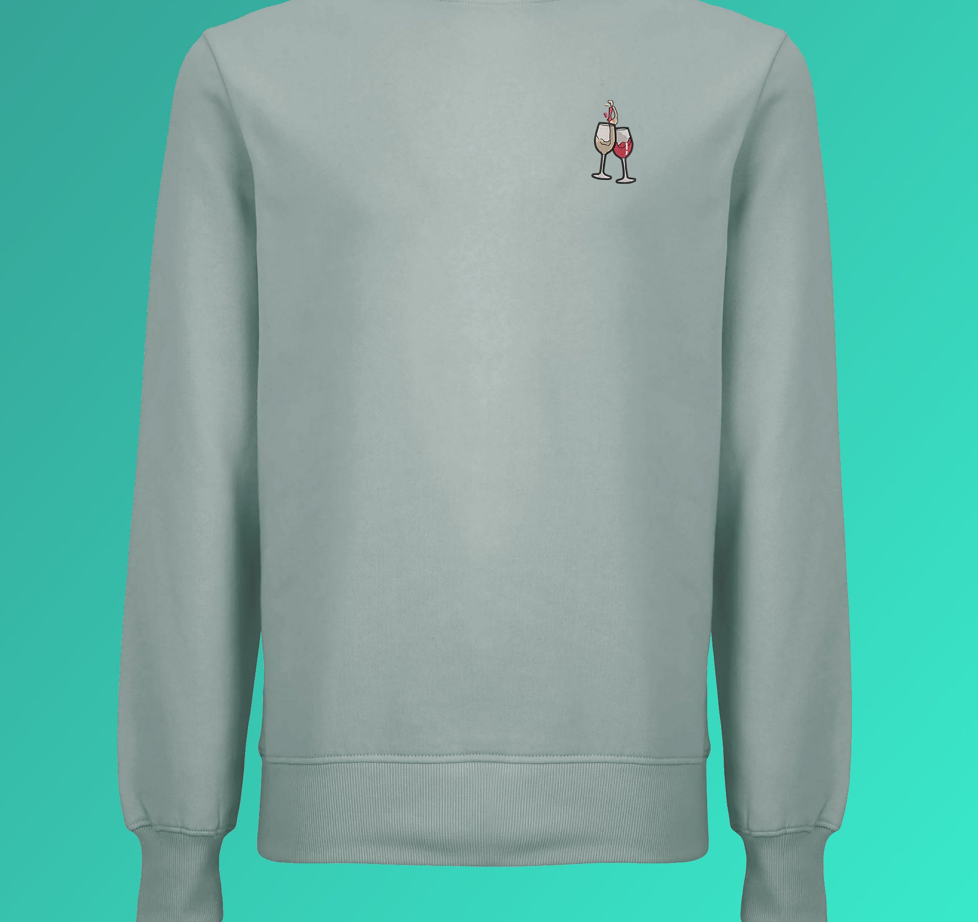 Wine Duet | women's Embroidered Organic Cotton Sweater